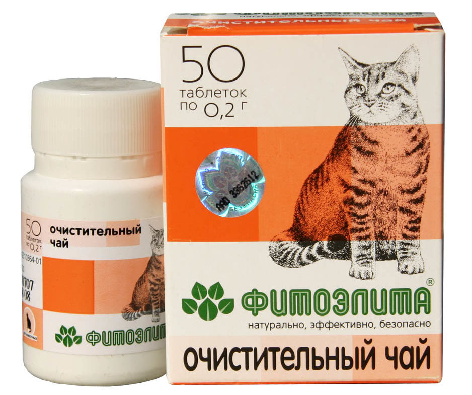Очистительный чай для кошек фитоэлита
