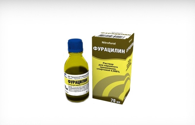 Препарат фурацилин в виде раствора