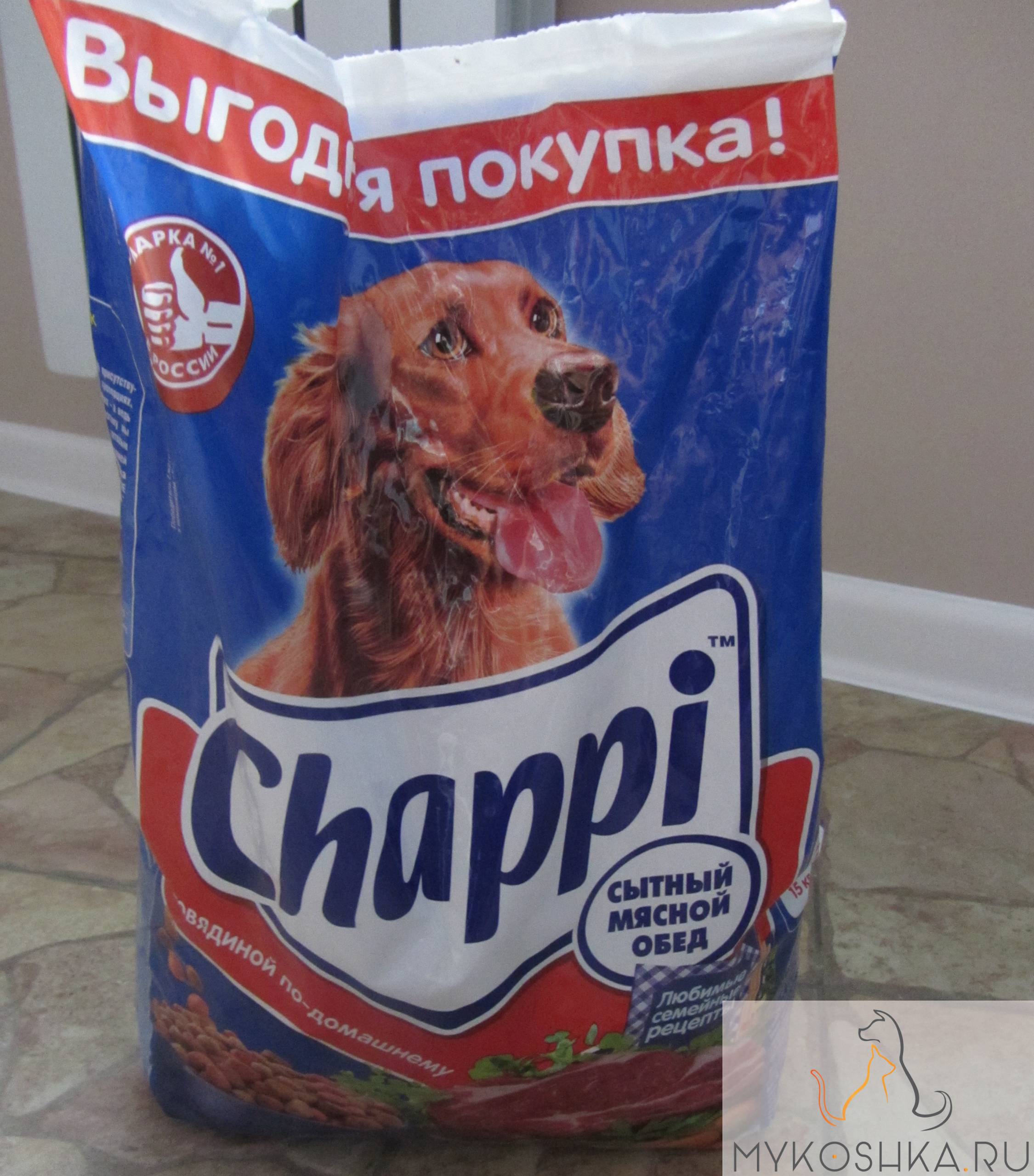 Упаковка сухого корма для собак крупных пород